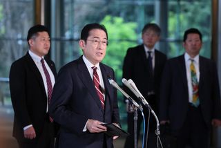 国賓訪米へ出発、１０日首脳会談＝岸田首相「国際社会リード」