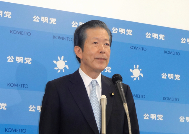 公明・山口代表　３補選の敗北「自民党の姿勢に対する不満がある」