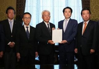 立国、規正法案を共同提出　政活費禁止、連座制導入