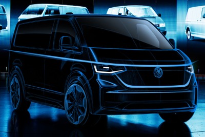 スケッチ公開！ VWのミニバン『トランスポーター』新型…歴代のデザインを継承