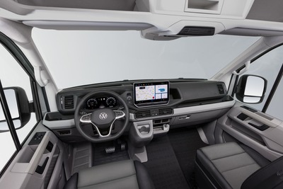 VW『クラフター』改良新型、内装に『ID.Buzz』のモチーフ採用…欧州受注開始