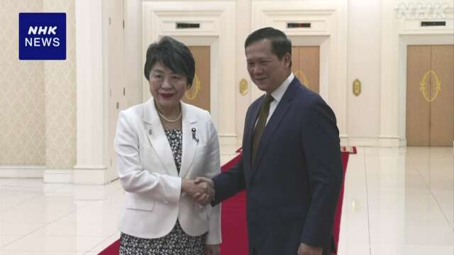 上川外相 カンボジア首相と会談 幅広い分野での協力を確認