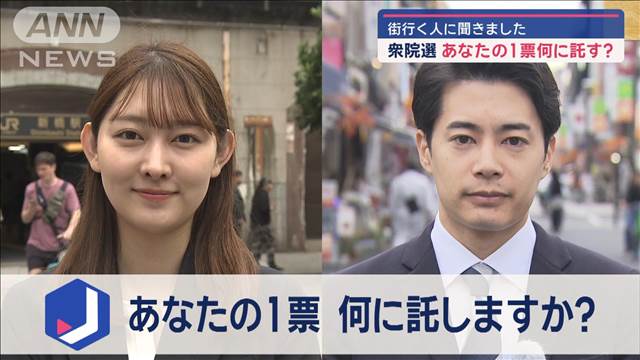 衆院選　あなたの1票何に託す？　街行く人に聞きました