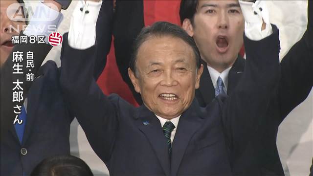 福岡8区　自民・麻生太郎氏が当選【衆院選2024】