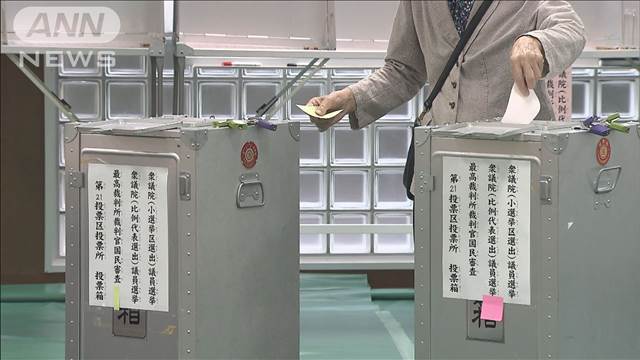 【速報】衆院選　午前10時現在の投票率は6.33％（前回比＋0.01ポイント）総務省