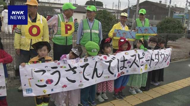 ハロウィーン前に 仮装した園児が安全運転呼びかけ 栃木 小山