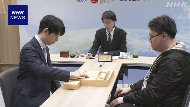 藤井聡太七冠 新しい将棋会館で海外アマチュア棋士と記念対局